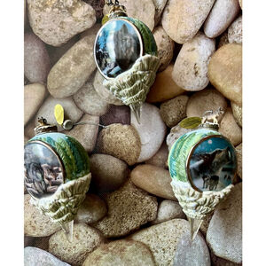 3-Bradford Exchange-Call of the wilderness ornaments